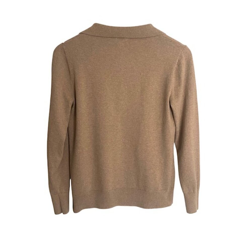 J. Crew Tan Cotton Polo Sweater XSmall - Picture 4 of 5